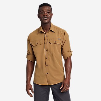 Men's Atlas Exploration Flex Long-Sleeve Shirt in Brown