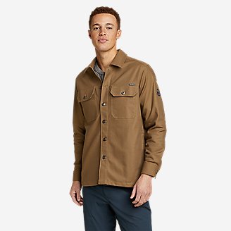 Men's Capacitor Flex Canvas Shirt-Jacket in Brown