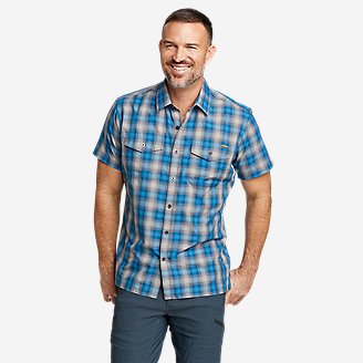 Men's Mountain Short-Sleeve Shirt - Yarn-Dyed in Gray