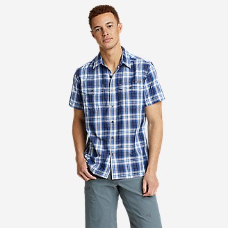Men's Mountain Short-Sleeve Shirt - Yarn-Dyed in Blue