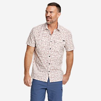 Men's Mountain Short-Sleeve Shirt - Print in White