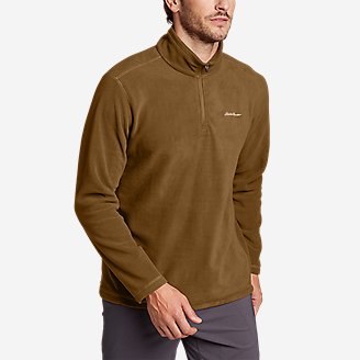 Men's Quest Fleece 1/4-Zip Pullover in Brown