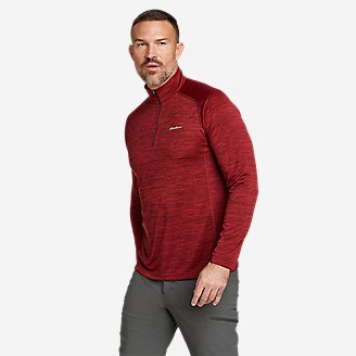 Men's Resolution Long-Sleeve 1/4-Zip in Red