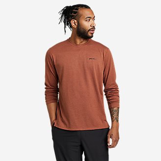 Men's Boundless Long-Sleeve Crew in Red