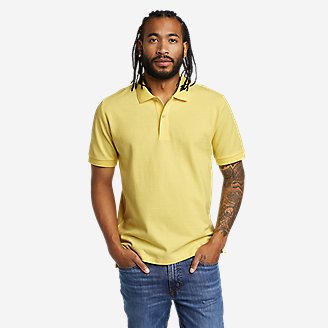 Men's Classic Field Pro Short-Sleeve Polo Shirt in Yellow