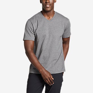 gray v neck t shirt