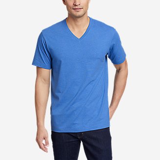 mens blue v neck t shirt