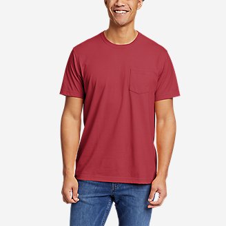Men's Legend Wash Pro Short-Sleeve Pocket T-Shirt in Red