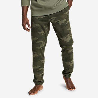 Men's Camp Fleece Jogger Pants - Print in Green