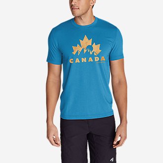 Men's EB Canada Maple Leaf  T-Shirt in Blue