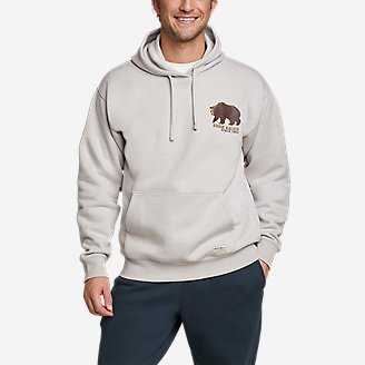 Men's Signature Fleece Hoodie - Bear With Me in White