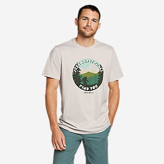Men's EB Squatch Seek And Find Graphic T-Shirt in White