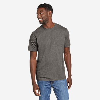 Men's Legend Wash Cotton Long-Sleeve Classic T-Shirt in Black