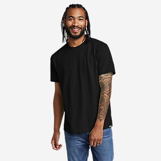 Men's Legend Wash 100% Cotton Short-Sleeve Classic T-Shirt in Black