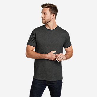 Men's Legend Wash Cotton Short-Sleeve Classic T-Shirt in Black