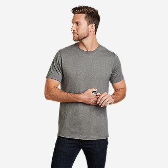 Men's Legend Wash Cotton Short-Sleeve Classic T-Shirt in Gray