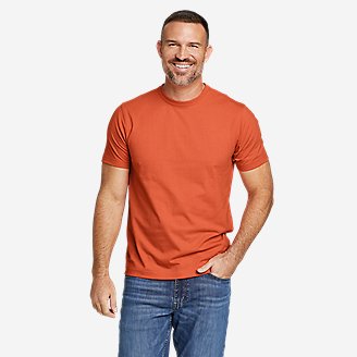 Men's Legend Wash Cotton Short-Sleeve Classic T-Shirt in Orange
