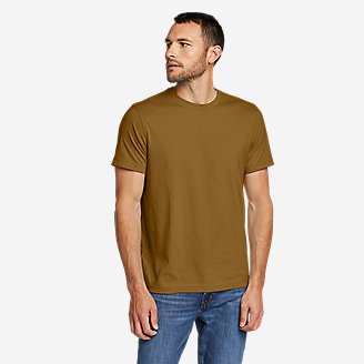 Men's Legend Wash Cotton Short-Sleeve Classic T-Shirt in Brown