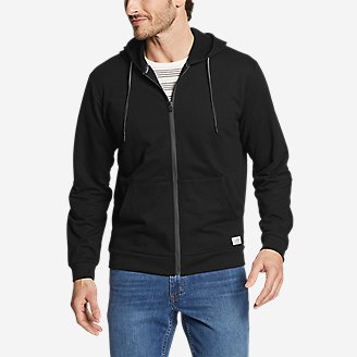 Men's Camp Fleece Full-Zip Hoodie in Black