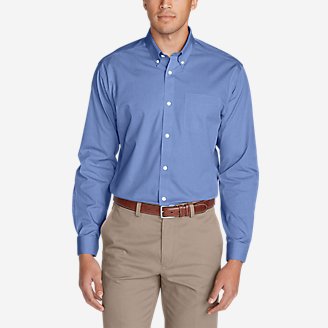 Men's Wrinkle-Free Classic FIt Pinpoint Oxford Shirt - Solid in Blue