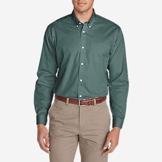 Men's Wrinkle-Free Classic FIt Pinpoint Oxford Shirt - Solid in Green
