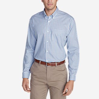 Men's Wrinkle-Free Classic Fit Pinpoint Oxford Shirt - Blues in Blue