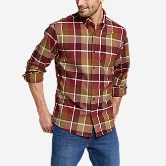 Men's Eddie's Favorite Flannel Shirt - Slim in Red