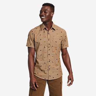 Men's Grifton Short-Sleeve Shirt - Print in Brown
