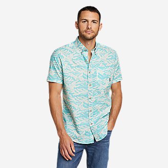 Men's Baja Short-Sleeve Shirt - Print in Blue