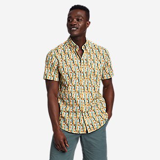 Men's Baja Short-Sleeve Shirt - Print in Green