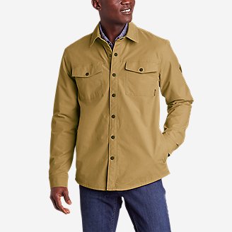 Men's Voyager Fleece-Lined Shirt Jacket in Brown