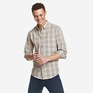 Men's Voyager Flex Long-Sleeve Shirt in Gray