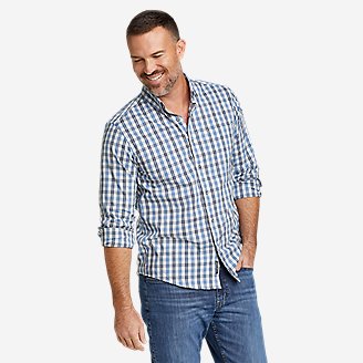 Men's Voyager Flex Long-Sleeve Shirt in Blue