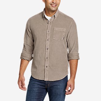 Men's Earth Wash Cord Shirt in Gray