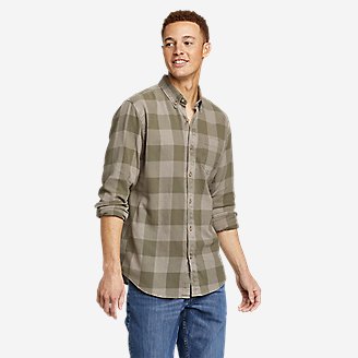 Men's Eddie's Favorite Flannel Shirt - Earth Wash in Gray