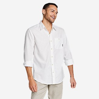 Men's EB Hemplify Long-Sleeve Shirt - Solid in White