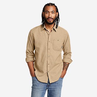 Men's EB Hemplify Long-Sleeve Shirt - Solid in Beige