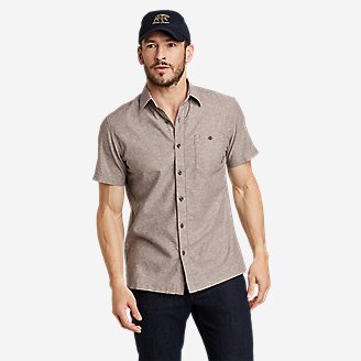 EB Hemplify Short-Sleeve Shirt - Solid in Brown
