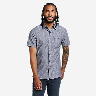 EB Hemplify Short-Sleeve Shirt - Solid in Blue