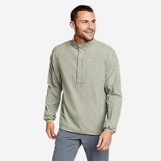 Men's Long-Sleeve UPF Guide Pullover Mock Neck in Green