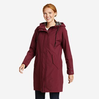 Women's Port Townsend Trench Coat in Red