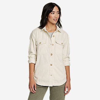 Women's Madison Valley Corduroy Shirt-Jac in White