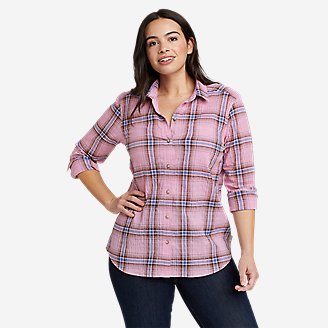 Women's Packable Long-Sleeve Shirt in Pink