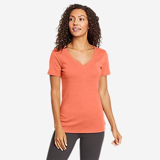 Women's Favorite Short-Sleeve V-Neck T-Shirt in Red