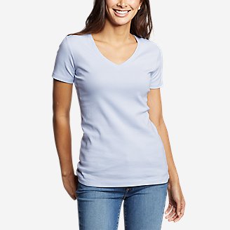 Women's Favorite Short-Sleeve V-Neck T-Shirt in Blue