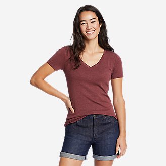 Women's Favorite Short-Sleeve V-Neck T-Shirt in Green