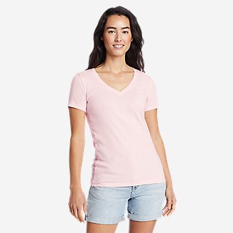 Women's Favorite Short-Sleeve V-Neck T-Shirt in Red