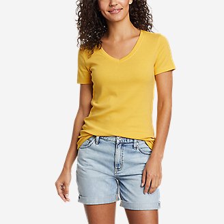 Women's Favorite Short-Sleeve V-Neck T-Shirt in Yellow