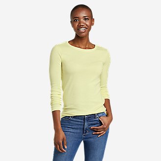 Women's Favorite Long-Sleeve Crewneck T-Shirt in Yellow