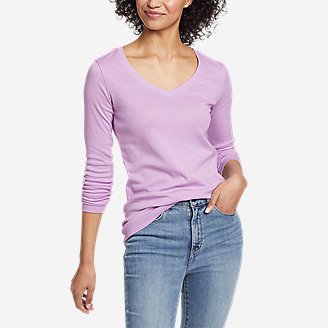 Women's Favorite Long-Sleeve V-Neck T-Shirt in Purple